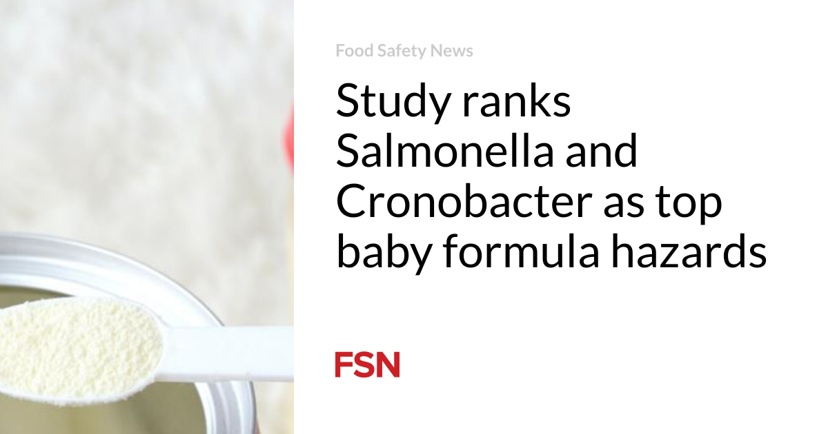 Research ranks Salmonella and Cronobacter as the top hazards for baby food