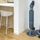 Samsung Bespoke Jet vacuum in blue in a kitchen