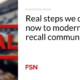 We can now take real steps to modernize recall communications